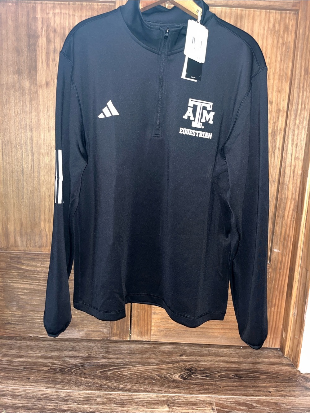 NWT adidas Black Texas A&M Equestrian Quarter-Zip Pullover